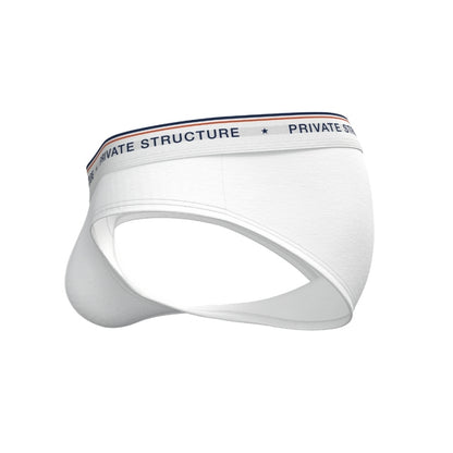 Private Structure กางเกงชั้นในชาย รุ่น CHUMM! Mid Waist Brief - Zephyr White [4630]