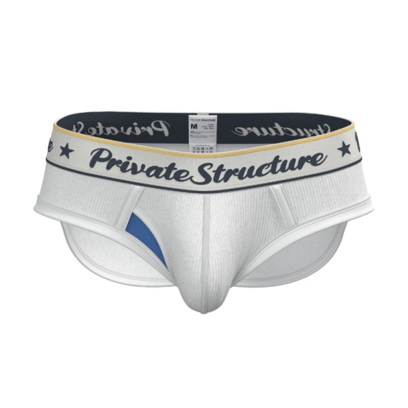 Private Structure กางเกงชั้นในชาย รุ่น Classic Mid Waist Brief - Dew White [4529]
