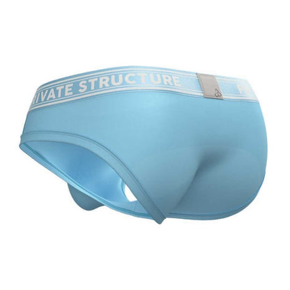 Private Structure กางเกงชั้นในชาย รุ่น Viscose From Bamboo Mid Waist Brief - Bright Cyan [4378]