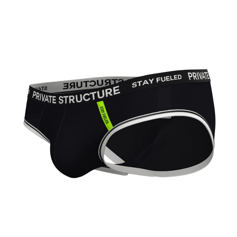 Private Structure กางเกงชั้นในชาย รุ่น Essence Odyssey Low Waist Brief - Black [4567]
