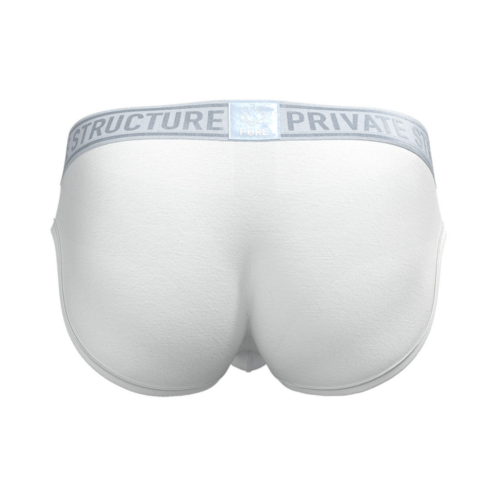 Private Structure กางเกงชั้นในชาย รุ่น  PRD Mid Waist Mini Brief - Pure White [4385]
