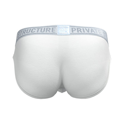 Private Structure กางเกงชั้นในชาย รุ่น  PRD Mid Waist Mini Brief - Pure White [4385]