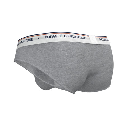 Private Structure กางเกงชั้นในชาย รุ่น  CHUMM! Mid Waist Brief - Evapora Gray [4630]