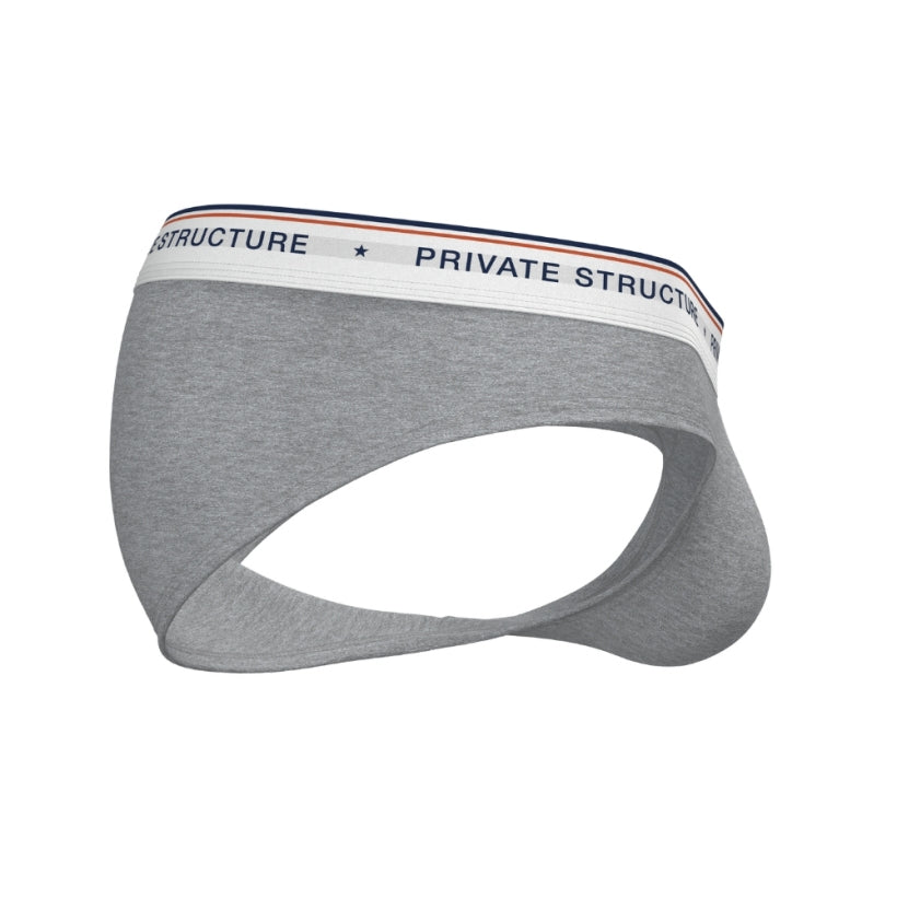 Private Structure กางเกงชั้นในชาย รุ่น  CHUMM! Mid Waist Brief - Evapora Gray [4630]
