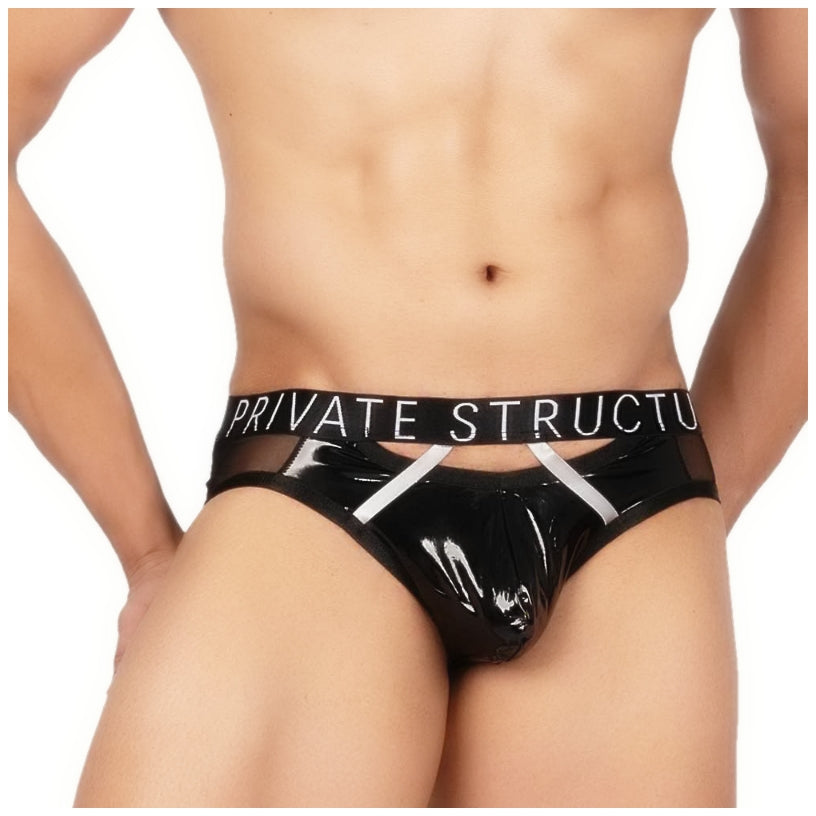 Private Structure กางเกงชั้นในชาย รุ่น Alpha Low Waist Harness Mini - Shades of Black [4416]