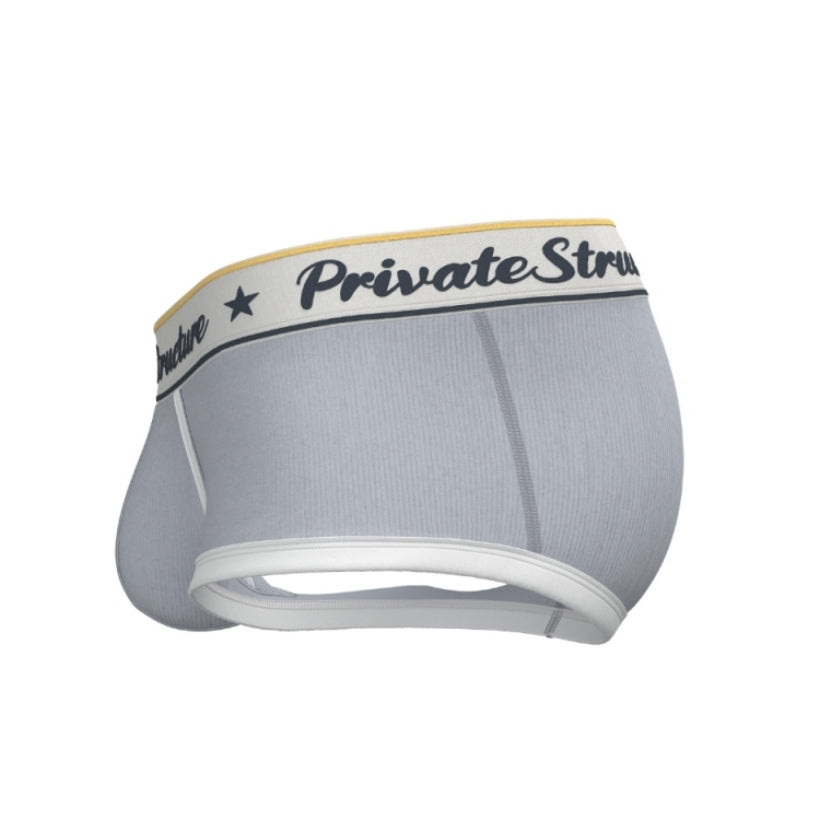 Private Structure กางเกงชั้นในชาย รุ่น Classic Mid Waist Trunk - Silvery Grey [4530]
