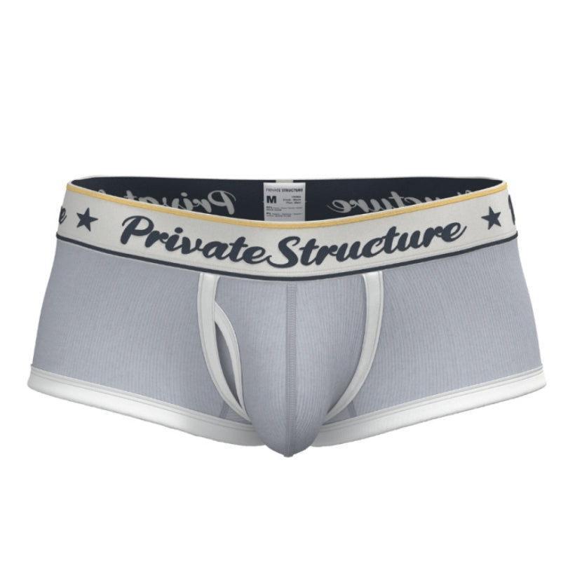 Private Structure กางเกงชั้นในชาย รุ่น Classic Mid Waist Trunk - Silvery Grey [4530]