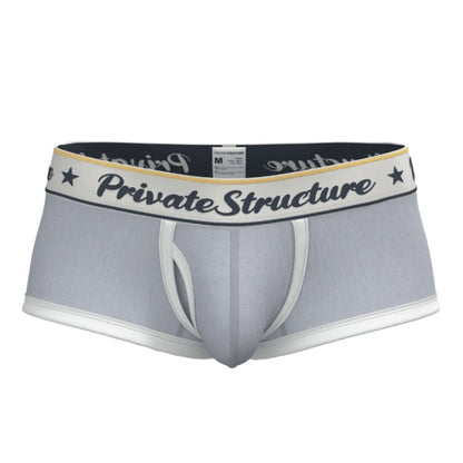 Private Structure กางเกงชั้นในชาย รุ่น Classic Mid Waist Trunk - Silvery Grey [4530]