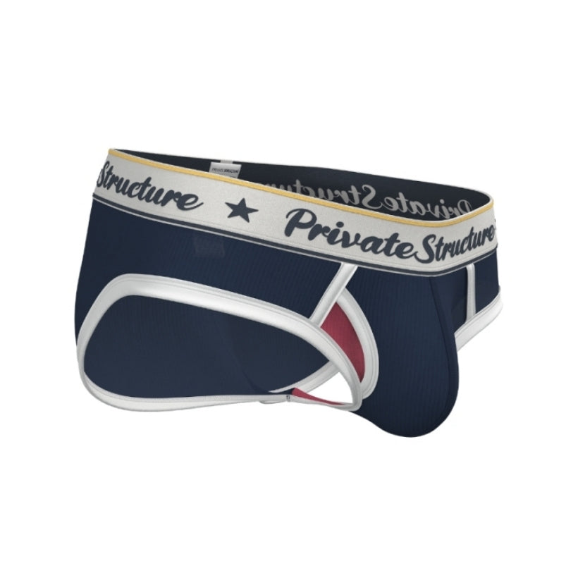 Private Structure กางเกงชั้นในชาย รุ่น Classic Mid Waist Brief - Vintage Navy [4529]