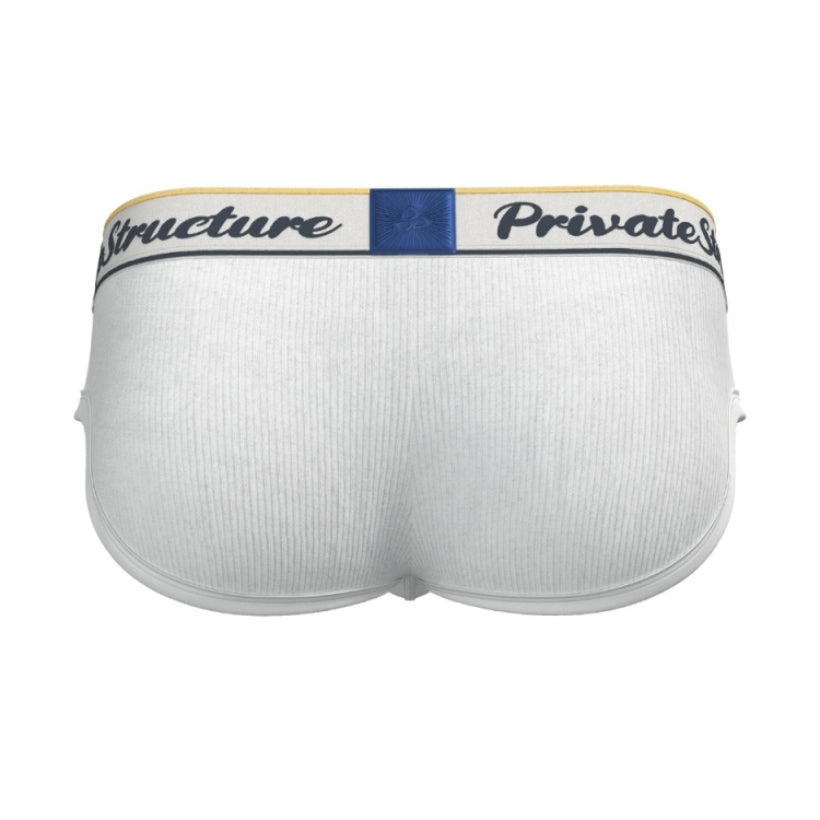 Private Structure กางเกงชั้นในชาย รุ่น Classic Mid Waist Brief - Dew White [4529]