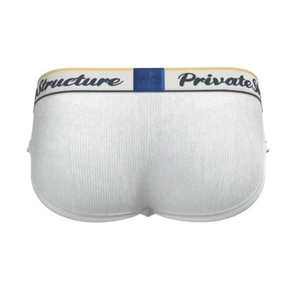 Private Structure กางเกงชั้นในชาย รุ่น Classic Mid Waist Brief - Dew White [4529]
