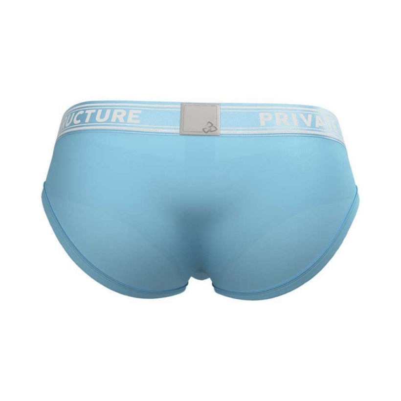 Private Structure กางเกงชั้นในชาย รุ่น Viscose From Bamboo Mid Waist Brief - Bright Cyan [4378]