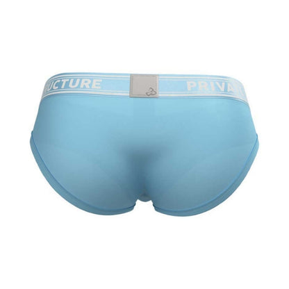 Private Structure กางเกงชั้นในชาย รุ่น Viscose From Bamboo Mid Waist Brief - Bright Cyan [4378]