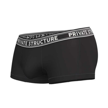 Private Structure กางเกงชั้นในชาย รุ่น Viscose From Bamboo Mid Waist Trunk - Raven Black [4379]
