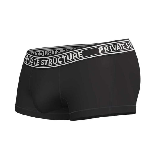 Private Structure กางเกงชั้นในชาย รุ่น Viscose From Bamboo Mid Waist Trunk - Raven Black [4379]
