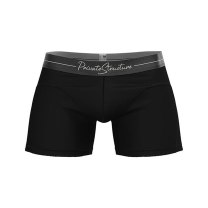 Private Structure กางเกงชั้นในชาย รุ่น Tencel Mid Waist Boxer Brief - Velvet Black [4381]