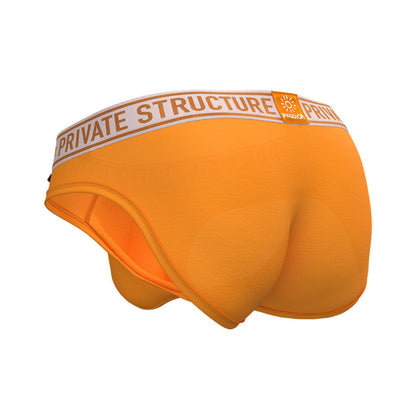 Private Structure กางเกงชั้นในชาย รุ่น PRD Mid Waist Mini Brief - Tangerine Orange [4385]