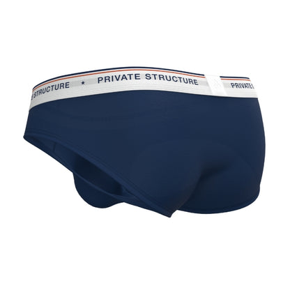 Private Structure กางเกงชั้นในชาย รุ่น CHUMM! Mid Waist Brief - Malleable Navy [4630]