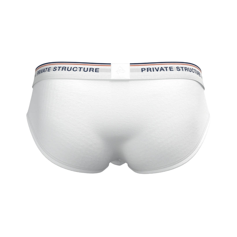 Private Structure กางเกงชั้นในชาย รุ่น CHUMM! Mid Waist Brief - Zephyr White [4630]