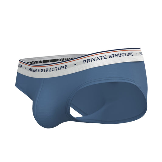 Private Structure กางเกงชั้นในชาย รุ่น CHUMM! Mid Waist Brief - Ocean Wave Blue [4630]