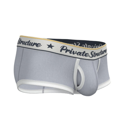 Private Structure กางเกงชั้นในชาย รุ่น Classic Mid Waist Trunk - Silvery Grey [4530]