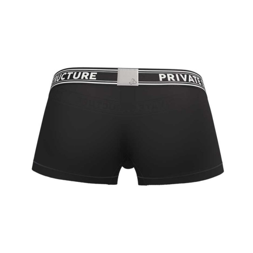 Private Structure กางเกงชั้นในชาย รุ่น Viscose From Bamboo Mid Waist Trunk - Raven Black [4379]