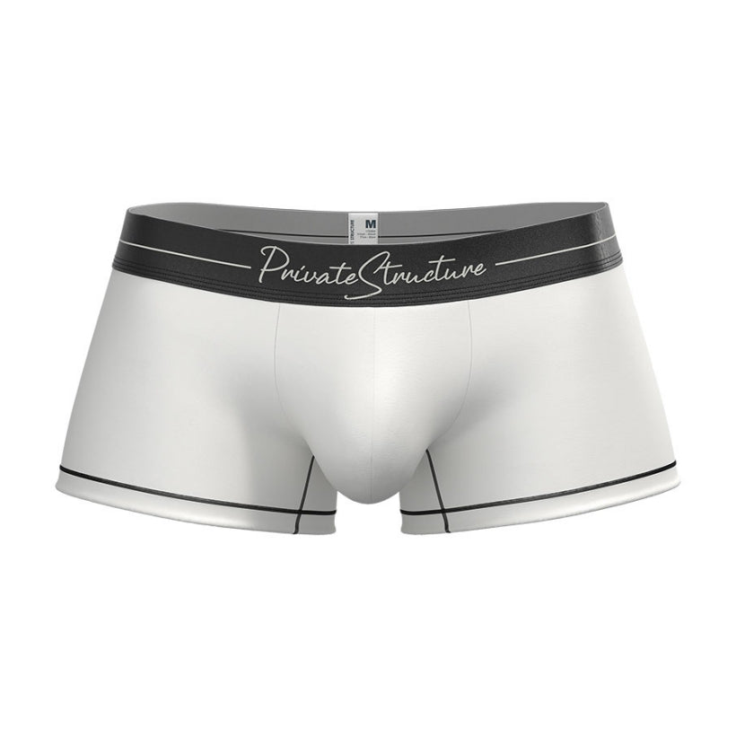 Private Structure กางเกงชั้นในชาย รุ่น Tencel Hipster - Black Mix Cotton White [4382]