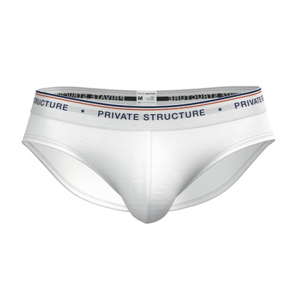 Private Structure กางเกงชั้นในชาย รุ่น CHUMM! Mid Waist Brief - Zephyr White [4630]