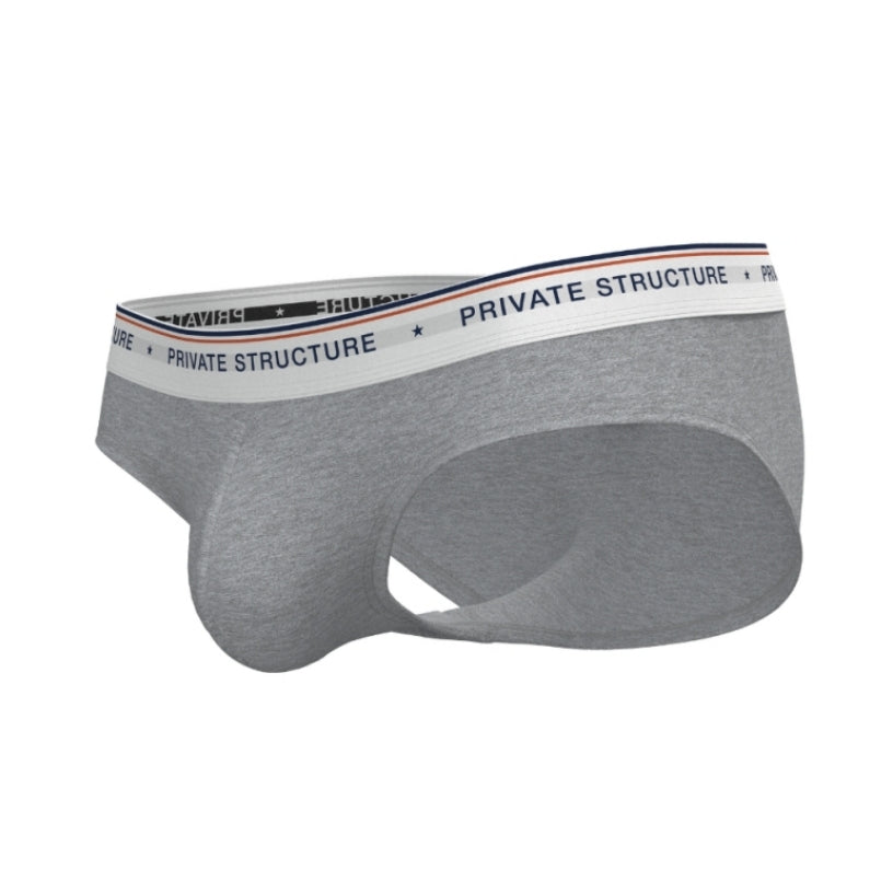 Private Structure กางเกงชั้นในชาย รุ่น  CHUMM! Mid Waist Brief - Evapora Gray [4630]