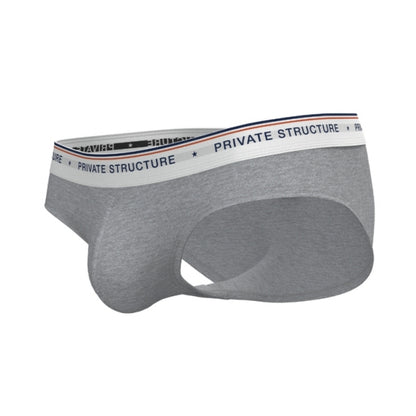 Private Structure กางเกงชั้นในชาย รุ่น  CHUMM! Mid Waist Brief - Evapora Gray [4630]