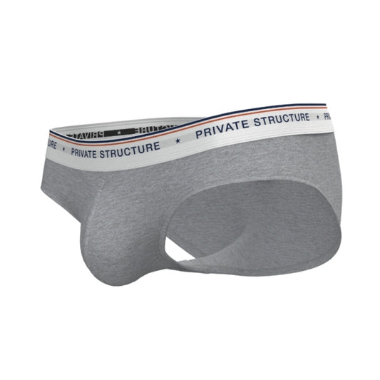 Private Structure กางเกงชั้นในชาย รุ่น  CHUMM! Mid Waist Brief - Evapora Gray [4630]