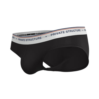 Private Structure กางเกงชั้นในชาย รุ่น CHUMM! Mid Waist Brief - Ethereal Black [4630]