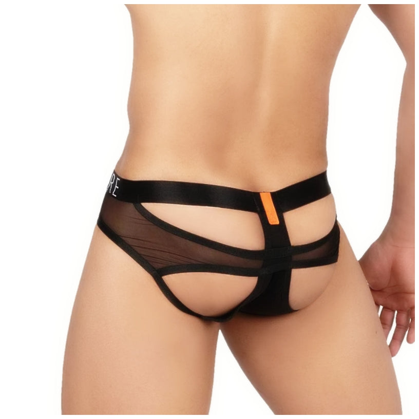 Private Structure กางเกงชั้นในชาย รุ่น Alpha Low Waist Harness Mini - Shades of Black [4416]