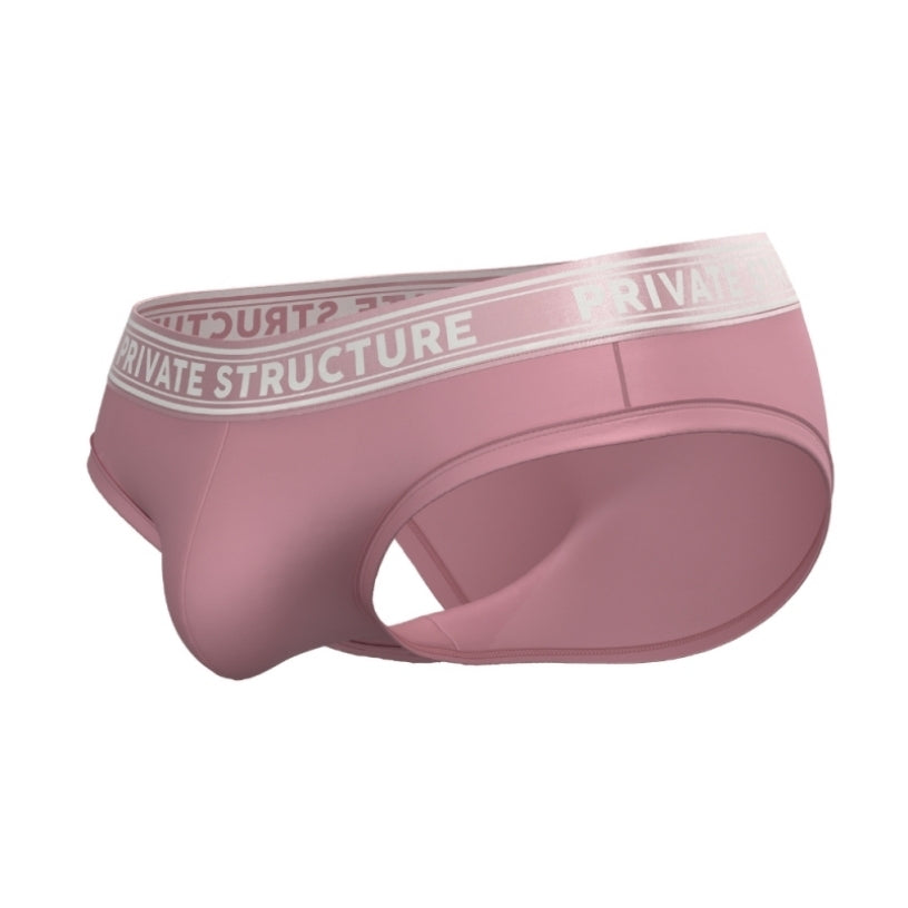 Private Structure กางเกงชั้นในชาย รุ่น Viscose From Bamboo Mid Waist Brief - Smoke Red [4378]