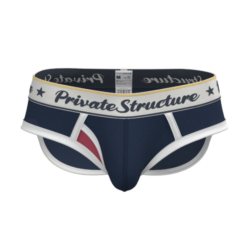 Private Structure กางเกงชั้นในชาย รุ่น Classic Mid Waist Brief - Vintage Navy [4529]