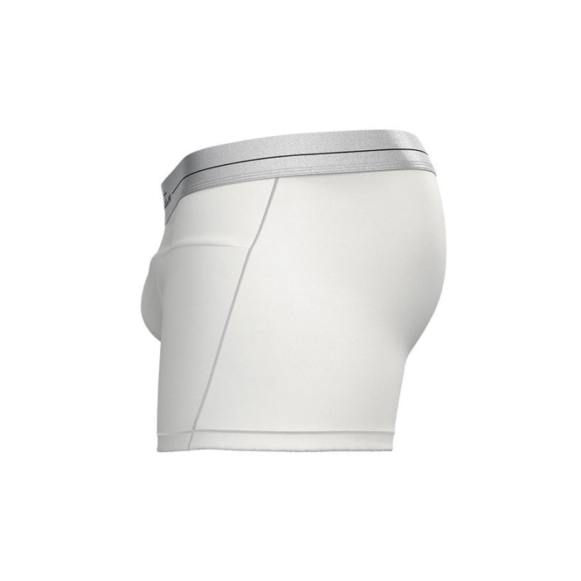 Private Structure กางเกงชั้นในชาย รุ่น Tencel Mid Waist Boxer Brief - Cotton White [4381]