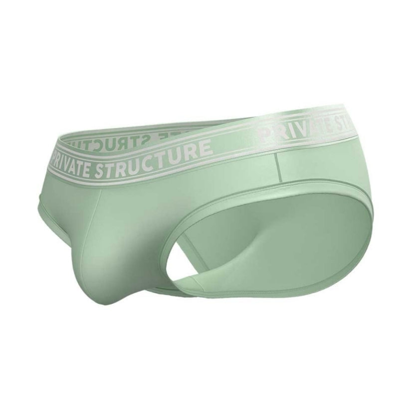 Private Structure กางเกงชั้นในชาย รุ่น Viscose From Bamboo Mid Waist Brief - Seacrest Green [4378]