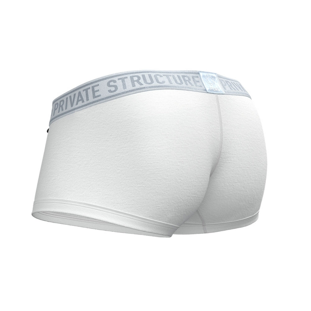 Private Structure กางเกงชั้นในชาย รุ่น PRD Mid Waist Trunk - Pure White [4386]