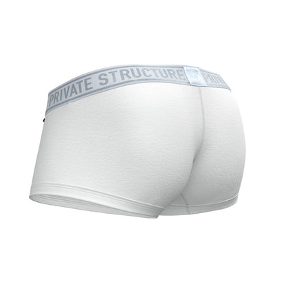 Private Structure กางเกงชั้นในชาย รุ่น PRD Mid Waist Trunk - Pure White [4386]
