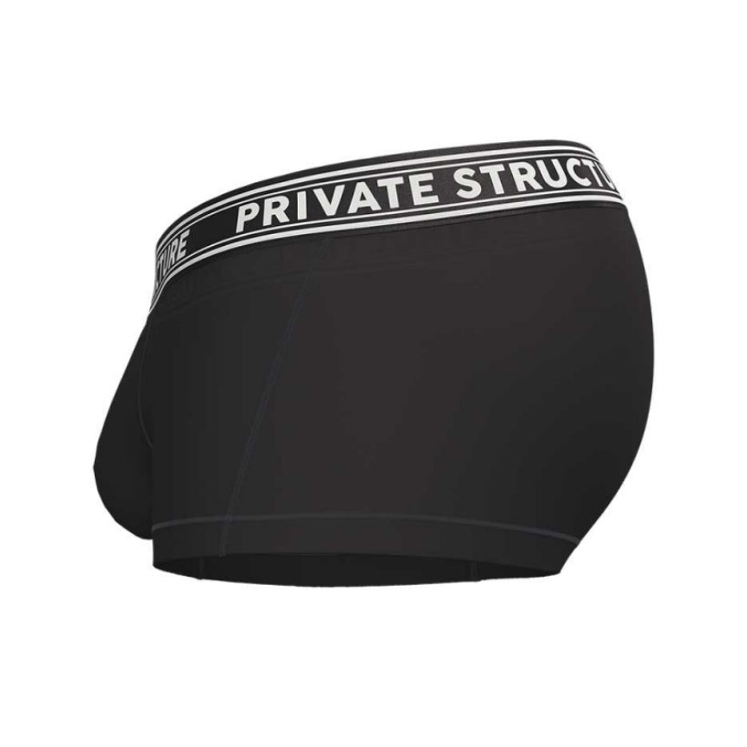 Private Structure กางเกงชั้นในชาย รุ่น Viscose From Bamboo Mid Waist Trunk - Raven Black [4379]