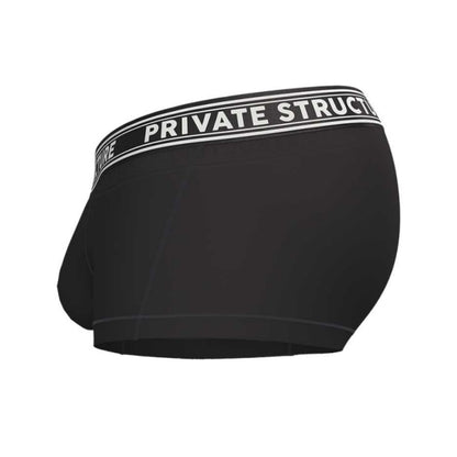 Private Structure กางเกงชั้นในชาย รุ่น Viscose From Bamboo Mid Waist Trunk - Raven Black [4379]