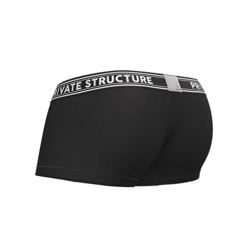 Private Structure กางเกงชั้นในชาย รุ่น Viscose From Bamboo Mid Waist Trunk - Raven Black [4379]