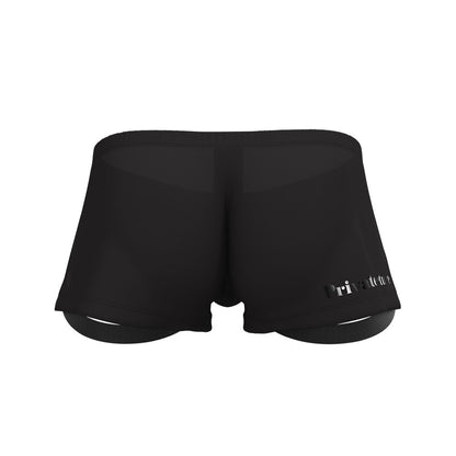 Private Structure กางเกงชั้นในชาย รุ่น Load My Mouth High Split Boxer (with Jockstrap) - Black [4413]