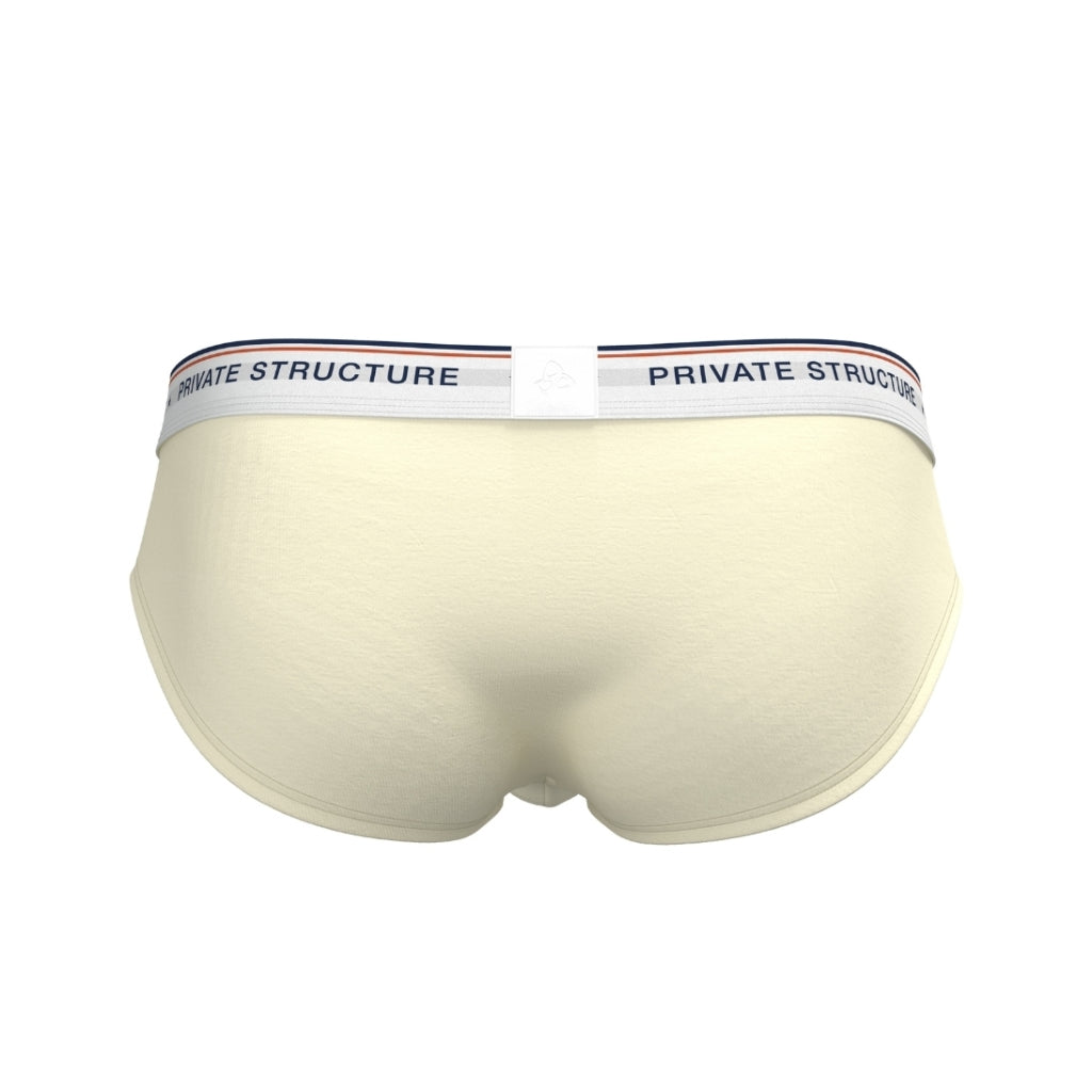 Private Structure กางเกงชั้นในชาย รุ่น  CHUMM! Mid Waist Brief - White Sand [4630]
