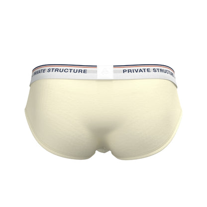 Private Structure กางเกงชั้นในชาย รุ่น  CHUMM! Mid Waist Brief - White Sand [4630]