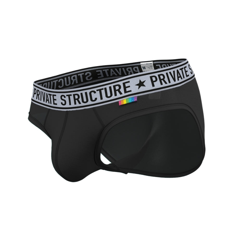 Private Structure กางเกงชั้นในชาย รุ่น PRD Mid Waist Mini Brief - Phantom Black [4385]