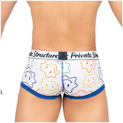 Private Structure กางเกงชั้นในชาย รุ่น Classic Motif Trunk - Distortion Smiley White [4591]