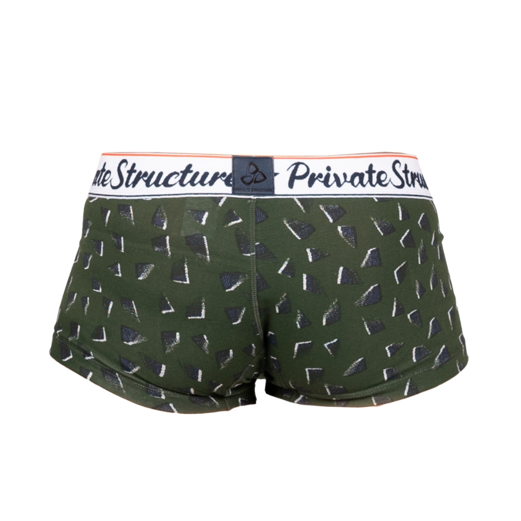 Private Structure กางเกงชั้นในชาย รุ่น Classic Motif Trunk - Fragments Basil Green [4592]