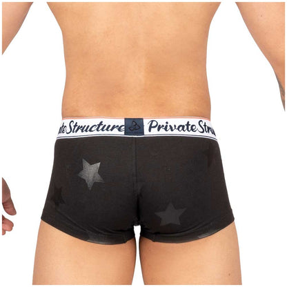 Private Structure กางเกงชั้นในชาย รุ่น  Classic Motif Trunk - Onyx Stars Black [4592]