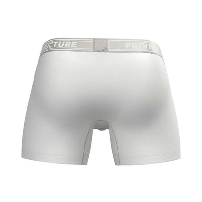 Private Structure กางเกงชั้นในชาย รุ่น Viscose From Bamboo Mid Waist Boxer Brief - Bright White [4380]
